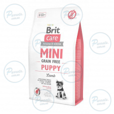Сухий корм Brit Care GF Mini Puppy для цуценят мініатюрних порід, з ягням, 2 кг