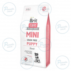 Сухий корм Brit Care GF Mini Puppy для цуценят мініатюрних порід, з ягням, 7 кг