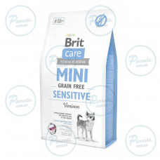 Сухой корм Brit Care GF Mini Sensitive для собак миниатюрных пород с чувствительным пищеварением, с олениной, 2 кг
