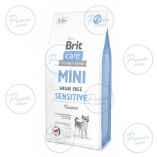 Сухий корм Brit Care GF Mini Sensitive для собак мініатюрних порід з чутливим травленням, з олениною, 7 кг