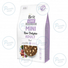 Корм сухий для собак малих порід Brit Care Mini Raw Delights Beef яловичина 2 кг