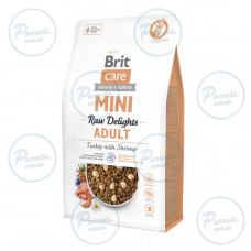 Корм сухий для собак малих порід  Brit Care Mini Raw Delights Turkey with Shrimp індичка з креветкою 2 кг