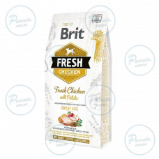 Сухий корм Brit Fresh для дорослих собак всіх порід, з куркою та картоплею, 2,5 кг