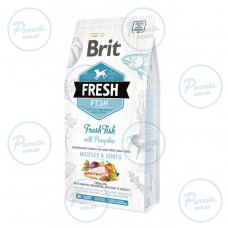Сухий корм Brit Fresh для дорослих собак великих порід, для м'язів та суглобів, з рибою та гарбузом, 2,5 кг