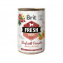 Консервированный корм Brit Fresh Beef/Pumpkin для собак, с говядиной и тыквой, 400 г