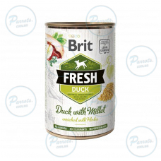Консервований корм Brit Fresh Duck/Millet для собак, з качкою та пшоном, 400 г
