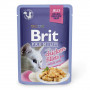 Вологий корм Brit Premium Cat Pouch для котів, філе курки в желе, 85 г