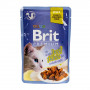 Влажный корм Brit Premium Cat Pouch для кошек, филе говядины в желе, 85 г