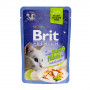 Вологий корм Brit Premium Cat Pouch для котів, філе форелі в желе, 85 г