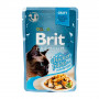 Вологий корм Brit Premium Cat Pouch для котів, філе курки в соусі, 85 г