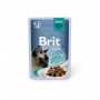 Влажный корм Brit Premium Cat Pouch для кошек, филе говядины в соусе, 85 г