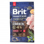 Сухий корм Brit Premium Dog Junior L для цуценят та юніорів великих порід, з куркою, 3 кг