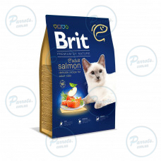 Сухой корм Brit Premium Cat by Nature Adult Salmon для кошек с лососем, 8 кг