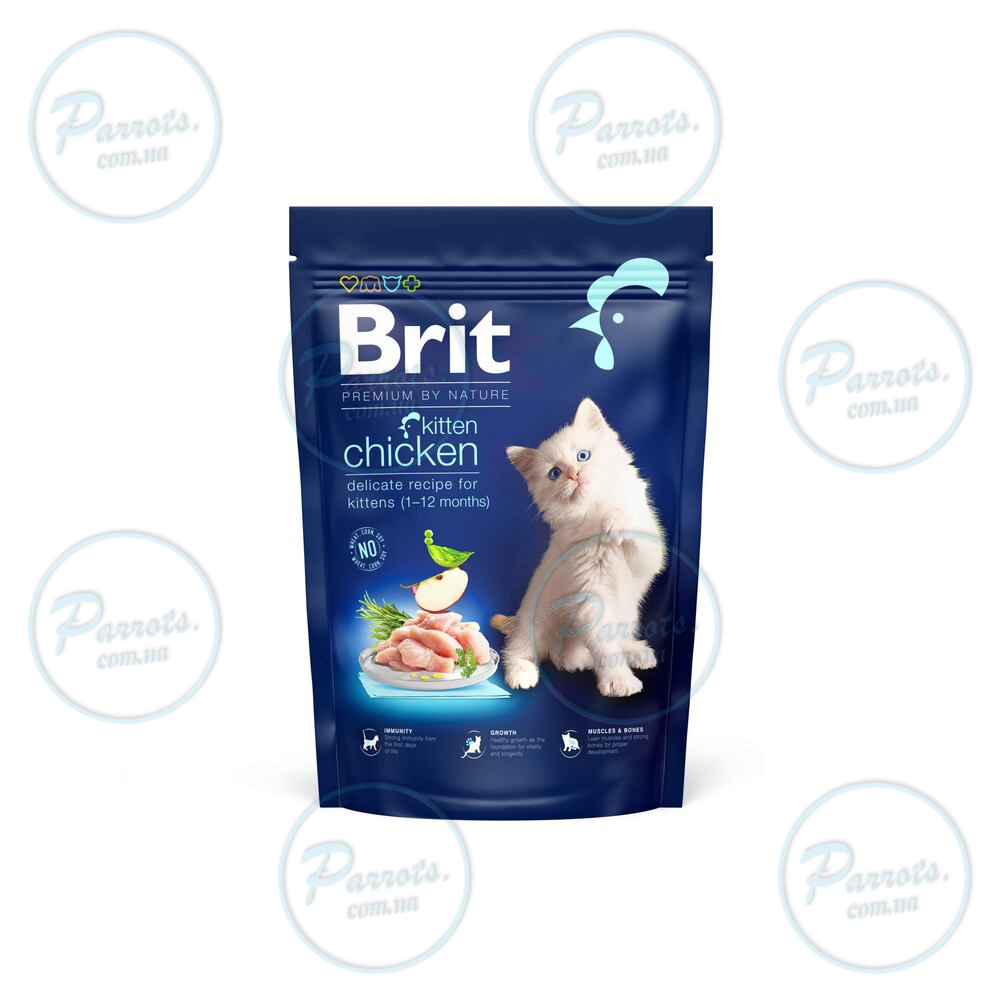 Сухий корм Brit Premium Cat by Nature Kitten для кошенят, з куркою, 800 г