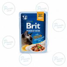 Корм вологий Brit Premium Delicate Fillets in Gravy Tuna для котів філе в соусі тунець 85 г
