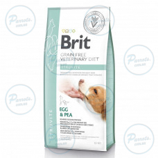 Сухий корм Brit GF VetDiet Dog Struvite для собак, при сечокаменній хворобі, з яйцем, індичкою, горохом и гречкой, 12 кг