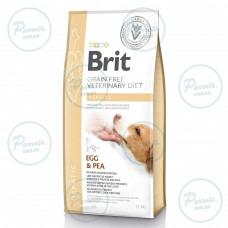 Сухой корм Brit GF VetDiet Dog Hepatic для собак, при болезни печени, с яйцом, горохом, бататом и гречкой, 12 кг