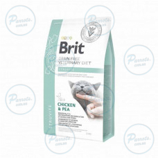 Сухий корм Brit GF VetDiet Cat Struvite для котів, при сечокам'яній хворобі, з куркою та горохом, 2 кг