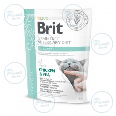 Сухой корм Brit GF VetDiet Cat Struvite для кошек, при мочекаменной болезни, с курицей и горохом, 400 г