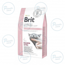 Сухой корм Brit GF VetDiet Cat Hypoallergenic для кошек, с пищевой аллергией и непереносимостью, с лососем и горохом, 2 кг