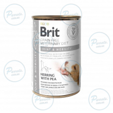 Вологий корм Brit GF VetDiet Joint & Mobility для собак, підтримка здоров'я суглобів, оселедець, індичка та горошок, 400 г