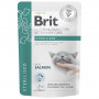 Корм влажный для кошек Brit GF VetDiet Care Sterilised с лососем, 12 x 85 г