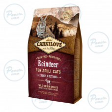 Сухий корм Carnilove Cat Reindeer для активних котів, оленина та кабан, 2 кг