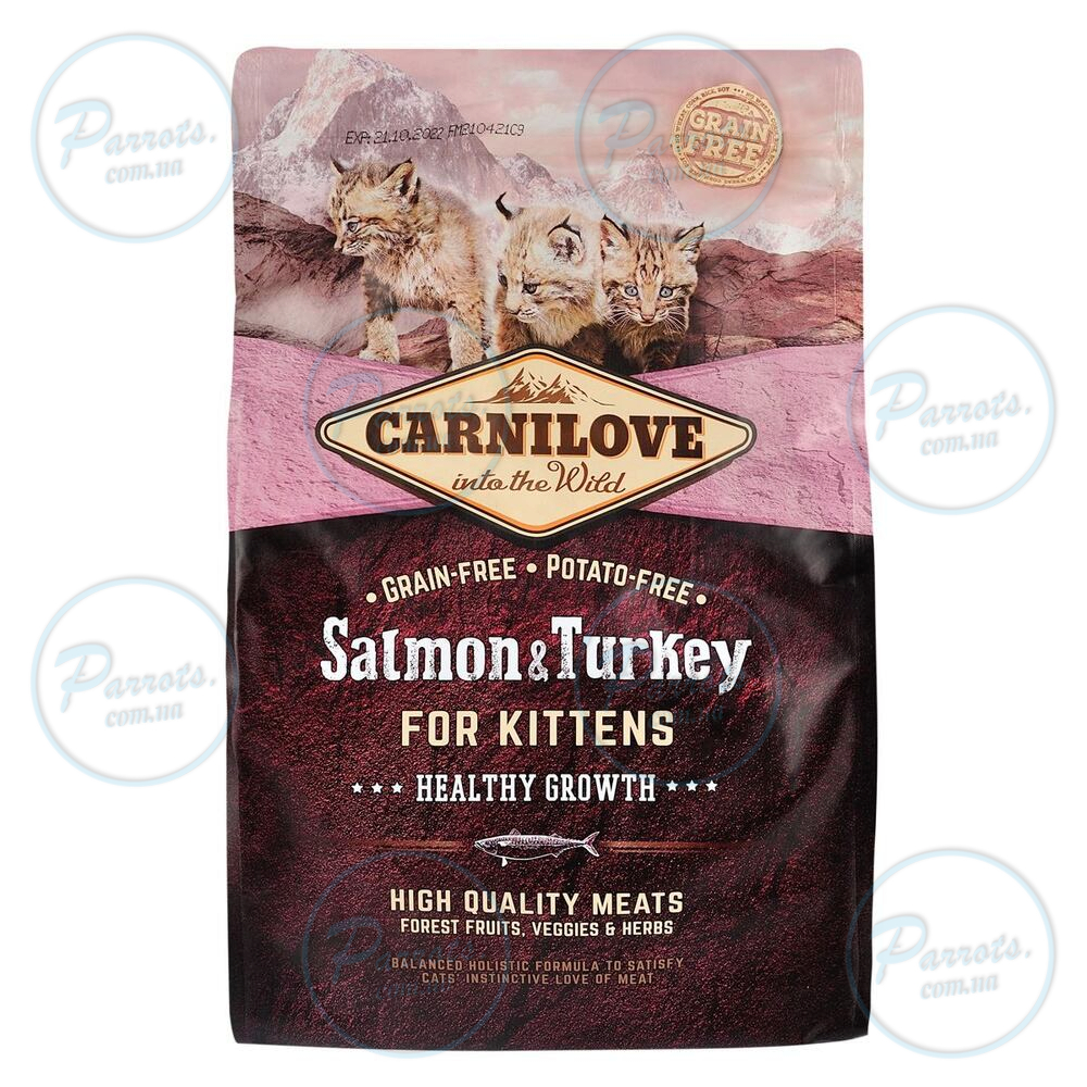 Сухий корм Carnilove Cat Salmon & Turkey для кошенят, лосось та індичка, 2 кг