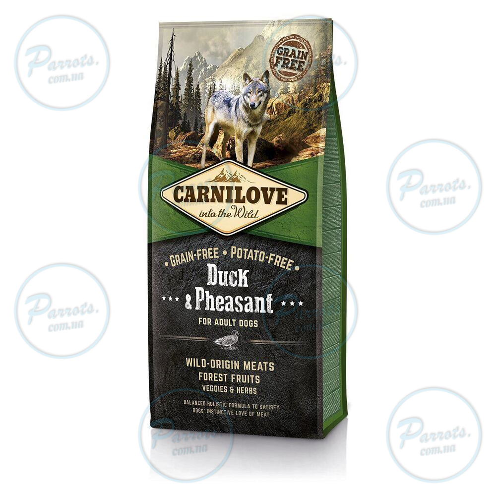 Сухой корм Carnilove Duck & Pheasant для взрослых собак всех пород, утка и фазан, 12 кг