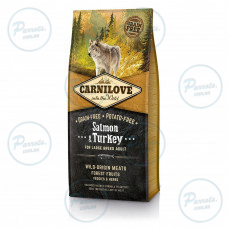 Сухий корм Carnilove Salmon & Turkey для дорослих собак великих порід, лосось та індичка, 12 кг