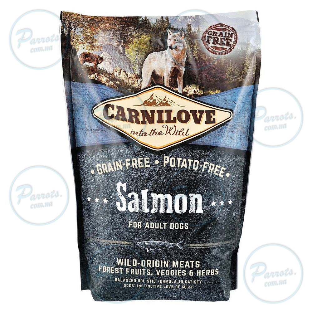 Сухой корм Carnilove Salmon для взрослых собак всех пород, лосось, 1,5 кг