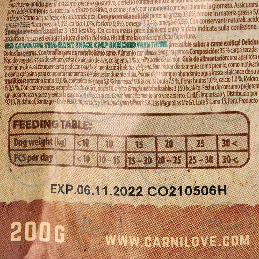 Ласощі Carnilove Dog Semi Moist для собак, короп та чебрець, 200 г