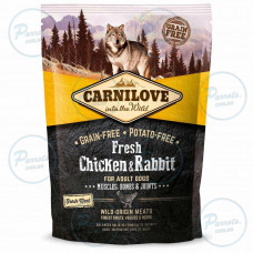Сухий корм Carnilove Fresh Chicken & Rabbit для дорослих собак всіх порід, курка та кролик, 1,5 кг