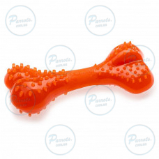 Іграшка Comfy Кістка з виступами для собак, 8,5 см (гума, помаранчевий)