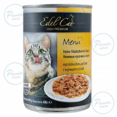 Влажный корм Edel Cat для кошек, с курицей и уткой, 400 г