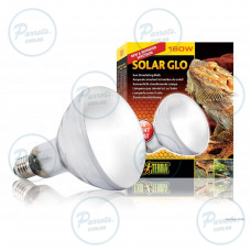 Лампа террариумная Exo Terra Solar Glo для всех видов рептилий и амфибий комбинированная, обогревательно ультрафиолетовая, 160Вт, E27