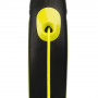 Повідець-рулетка Flexi New Neon для собак, з тросом, розмір S 5 м / 12 кг (жовтий)