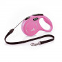 Повідець-рулетка Flexi New Classic для собак, з тросом, розмір M 5 м / 20 кг (рожева)