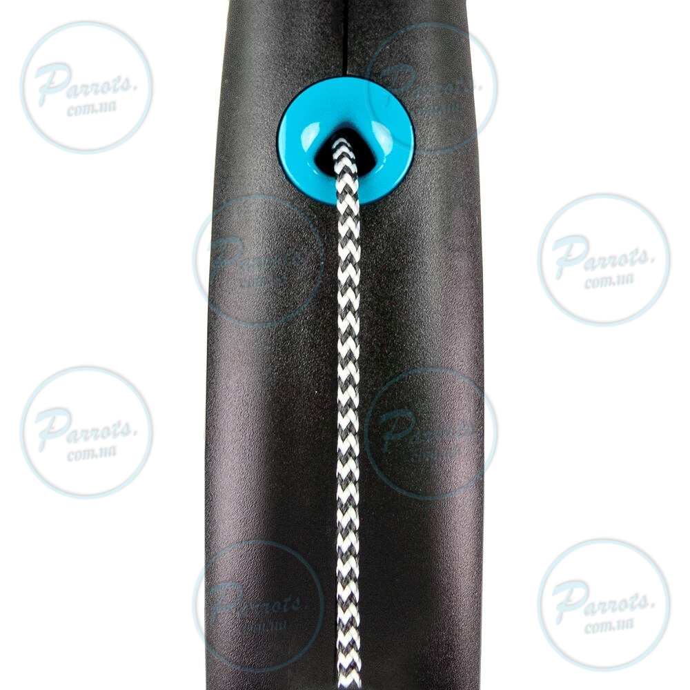 Рулетка Flexi Black Design для собак, трос, розмір XS, 3 м (синя)