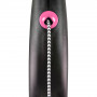 Рулетка Flexi Black Design для собак, трос, розмір XS, 3 м (рожева)