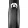 Рулетка Flexi Black Design для собак, стрічка, розмір S, 5 м (чорна)