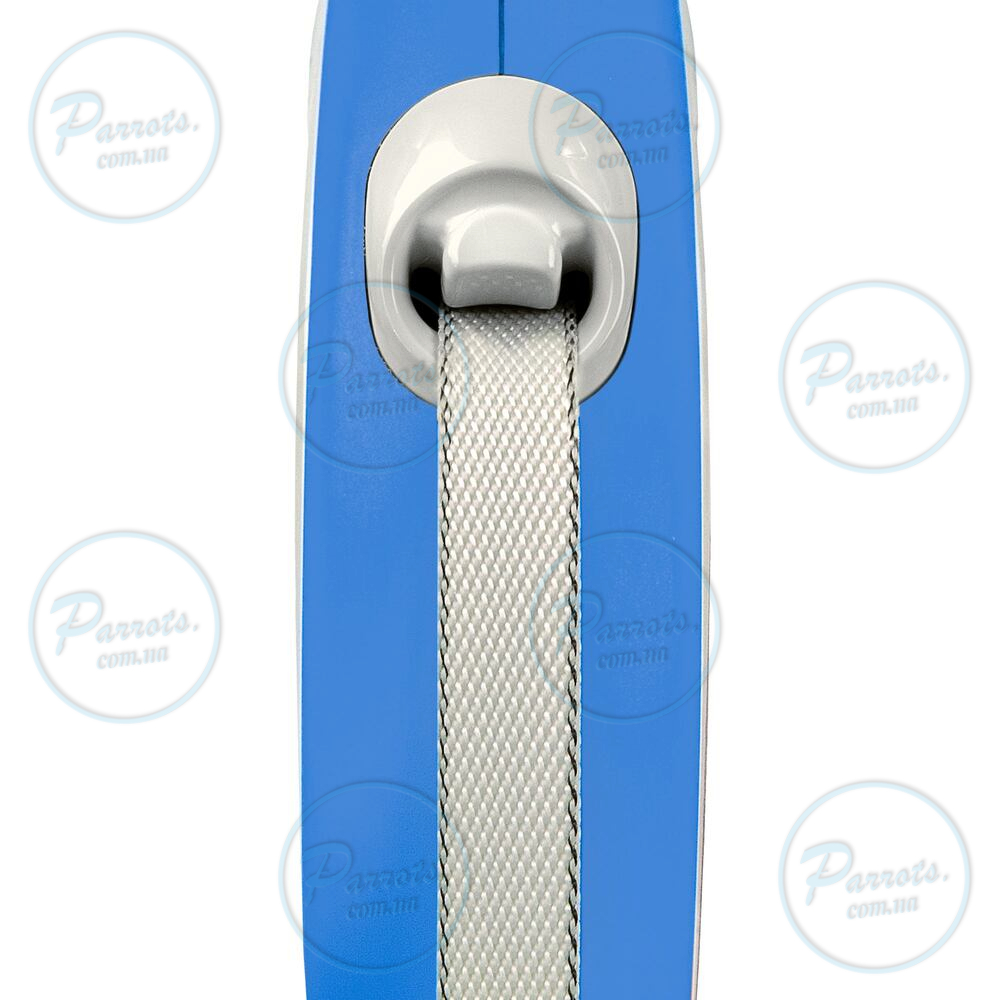 Рулетка Flexi New Comfort для собак, стрічка, розмір S, 5 м (синя)