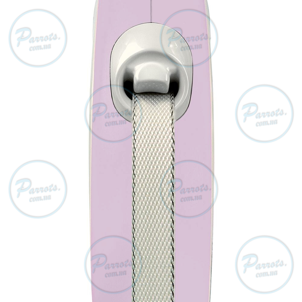 Рулетка Flexi New Comfort для собак, стрічка, розмір S, 5 м (рожева)