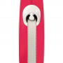 Рулетка Flexi New Comfort для собак, стрічка, розмір M, 5 м (червона)