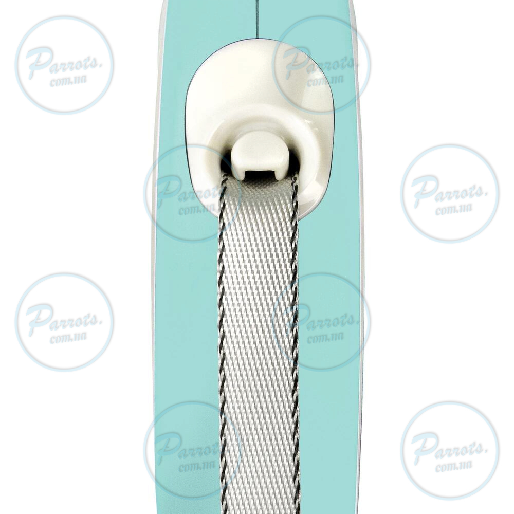 Рулетка Flexi New Comfort для собак, стрічка, розмір XS, 3 м (блакитна)