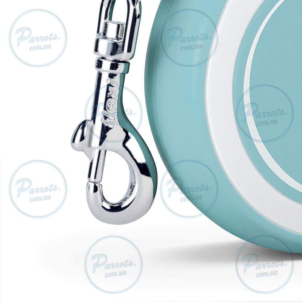 Рулетка Flexi New Comfort для собак, лента, размер S, 5 м (голубая)