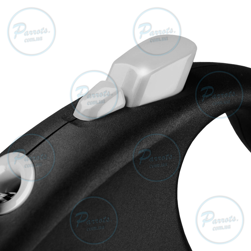 Рулетка Flexi Black Design для собак, трос, розмір M, 5 м (чорна)