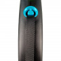 Рулетка Flexi Black Design для собак, стрічка, розмір S, 5 м (синя)