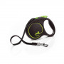 Рулетка Flexi Black Design для собак, стрічка, розмір M, 5 м (зелена)