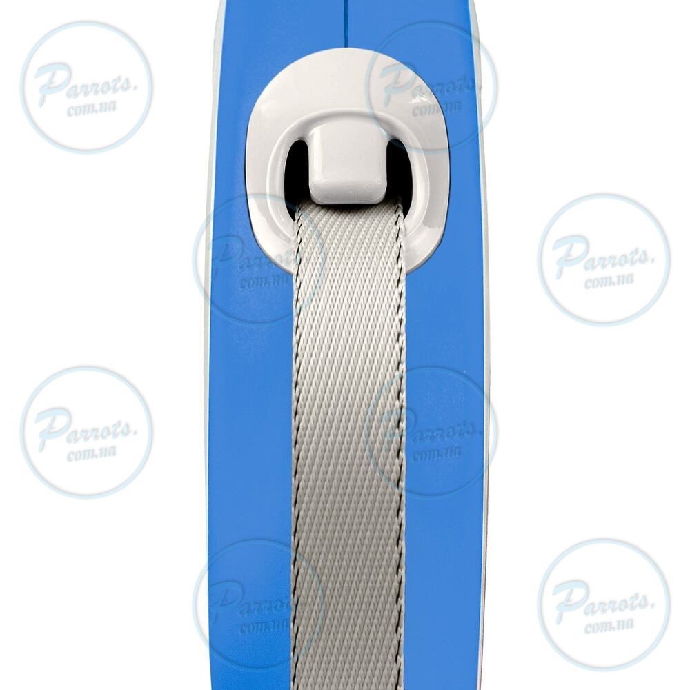 Рулетка Flexi New Comfort для собак, стрічка, розмір L, 8 м (синя)
